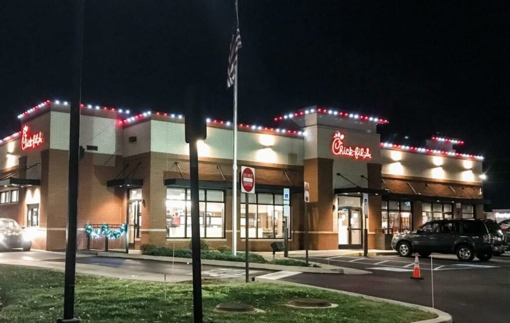 Professional commercial holiday lighting