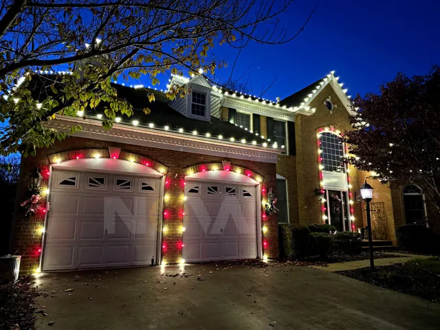 Professional home Christmas light display